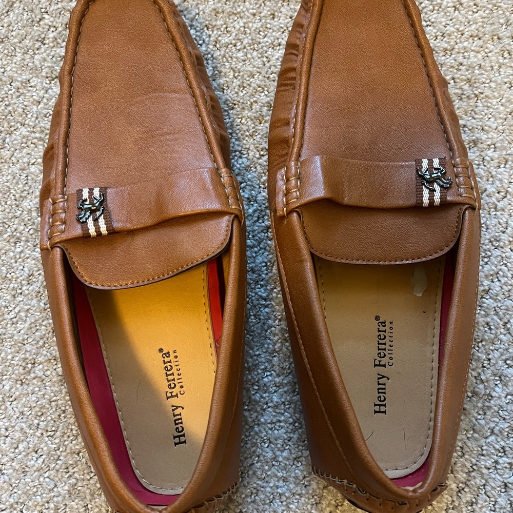 Henry Ferrera Tan Leather Loafers